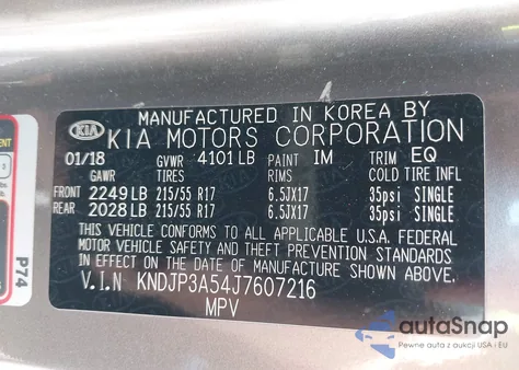 2018 Kia Soul + из США, поврежденный, VIN KNDJP3A54J7607216